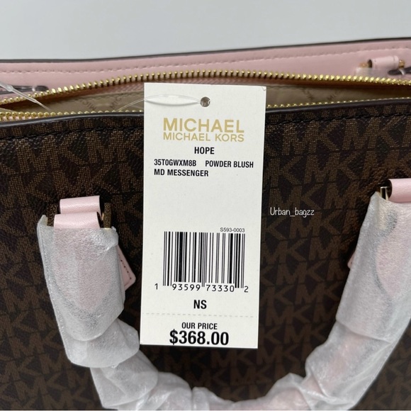 Micheal Kors Hope Powder Blush Medium Messenger - Picture 7 of 16